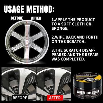1/2/3PCS Cars Wheel Polishing Paste For Auto Minor Scratch Removal Shine Surface Restoration Car Rims Polish Compound Car Tools