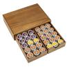 Coffee Pods Storage Drawer Holder Coffee Pod Organizer with 2 Drawers Retro Wooden Home Tabletop Storage Organization for Tea