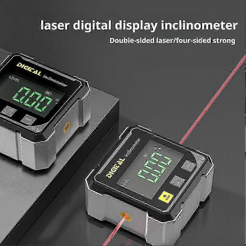 Woodworking Tools 4-Sided Magnetic Dual Laser Inclinometer Digital Laser Level
