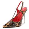 Women 13cm OL PUmps Sexy Pointed Leopard Print Rear Size High Heels Metal Stiletto WZ