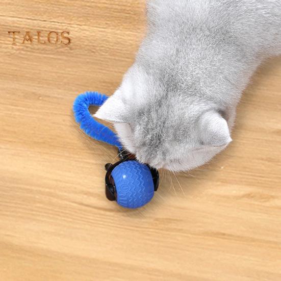 Interaktives Katzen-Rollball-Spielzeug, durch Berührungsbewegung aktivierter Smart Ball mit 3 Modi, über USB wiederaufladbar, automatisch bewegliches Ballspielzeug für Katzen im Innen- und Außenbereich