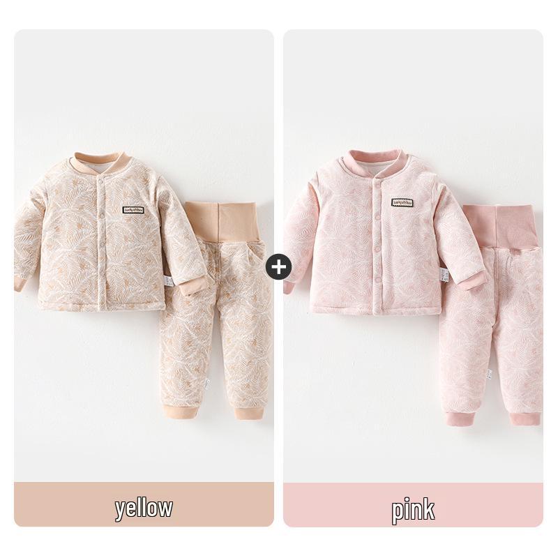 Ciepły Zimowy Bawełniany Zestaw Bielizny - Pikowana Kurtka i Spodnie dla Chłopców i Dziewcząt