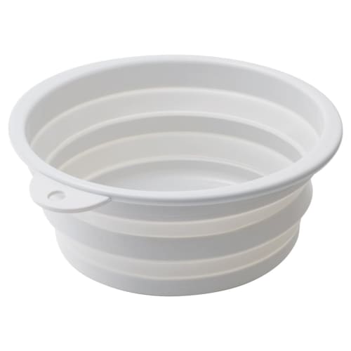 ISETO Soft Tub, Gray, 12L, 40.5cm W x 42.6cm D x 4.5-16.5cm H, Made in Japan, Foldable, Heat-Resistant (100C), with Hook, Hanging, Footbath, Soaking,