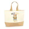 Tote Bag - PLANETEE - Ginette Paw Off Shiba Dog - Jute - Printed In France - Large Capacity