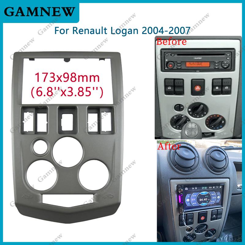 7 Inch 2Din Car Frame Radio Panel For RENAULT Logan 2004-2007,Tondar 90 2007  / DACIA Logan 2004-2008 Dash Kit
