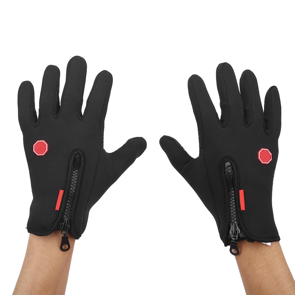 Unisex Outdoor Warm Winter Full Fingers Gloves Screen Touch Sports Mitten (S)