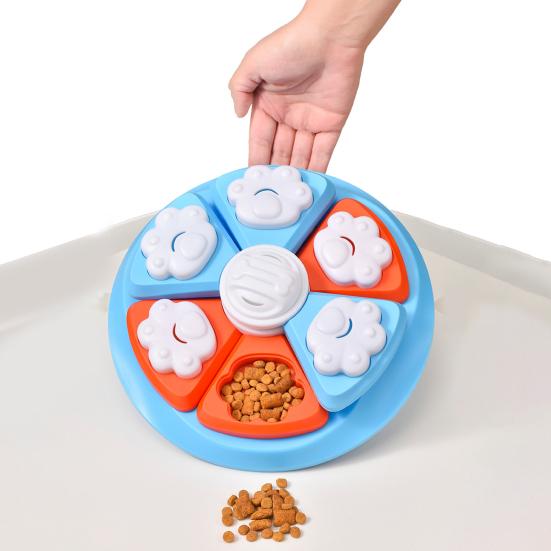 Dog Puzzle Toy Pet Interactive Slow Feeder Training Toy Non-Slip Base Design Cat Food Feeder Pet Supply