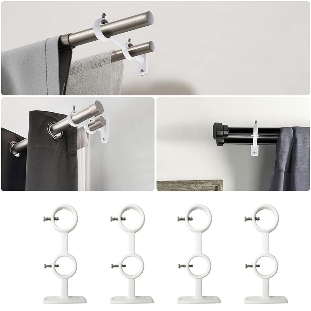 Supporti per Bastoni per Tende da Parete Robusti Resistenti alla Ruggine per Bastoni per Tende del Soggiorno Camera da Letto