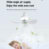 11.4Inch 3 Speed Adjustable LED Ceiling Fan Light 360 Degree Adjustable Arm Quiet Operation Ideal For Bedroom Study Room