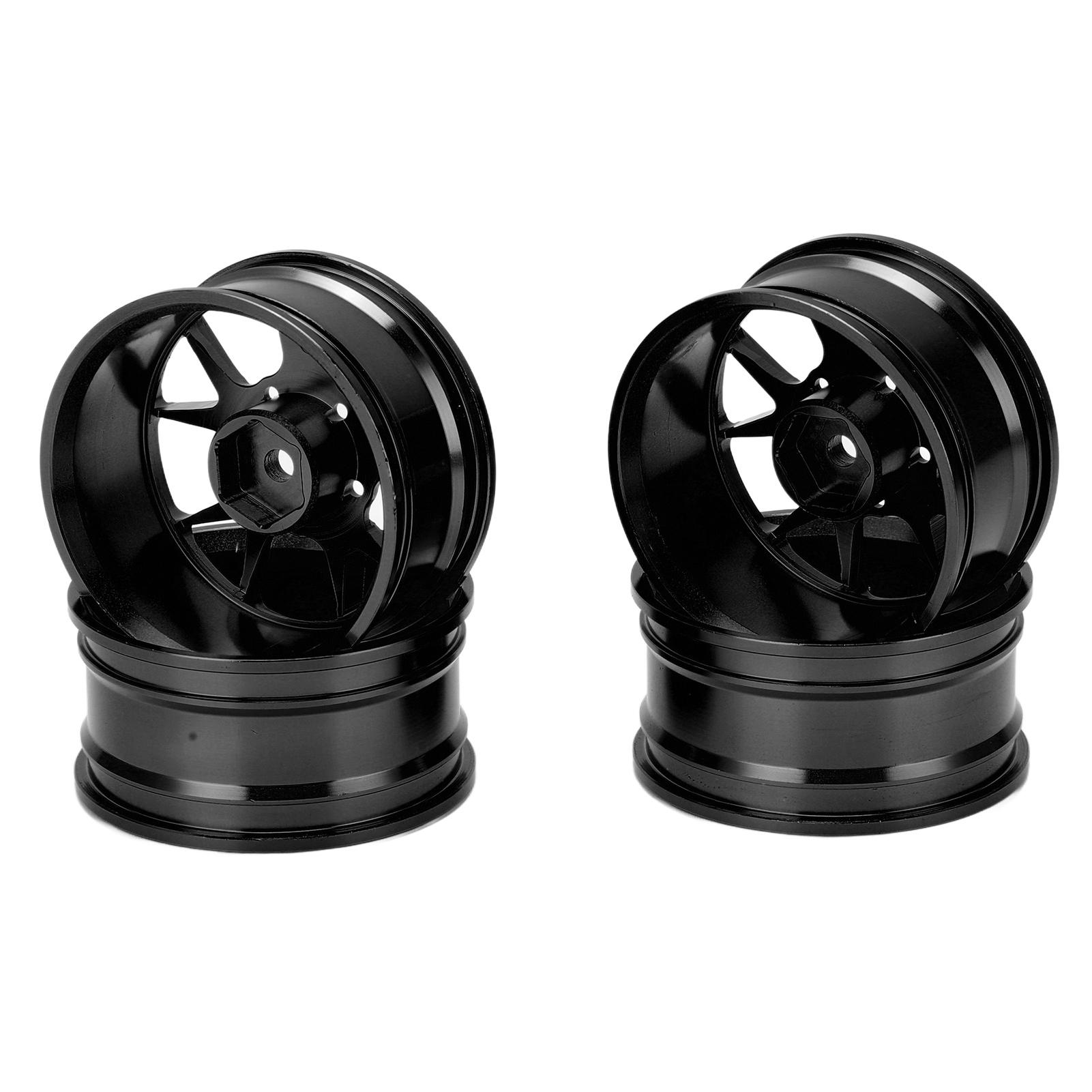 

4 шт. RC колісні маточини Висока зносостійкість Алюмінієвий сплав Аксесуари для радіокерованого автомобіля для 1 10 Плоский спортивний автомобільЧорний чорний