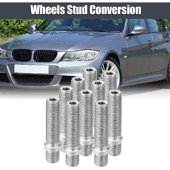 

ACROPIX M12x1.5 на M12x1.5 58 мм Колесный шпилька Подходит для BMW - Упаковка 10 шт. Серебристый тон