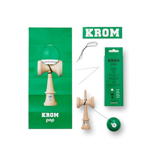 Kendama KROM POP Chrome Pop LOL Sticky Clear (Verde escuro)