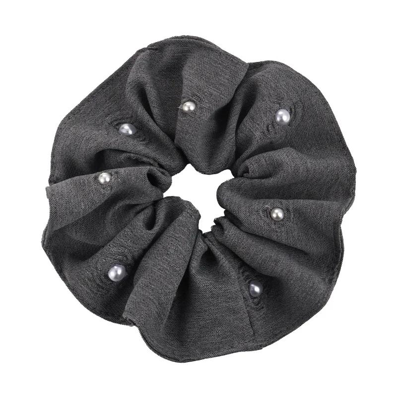 Retro Print Flowers Pearl Hair Tie Headbands Women Temperament Head Rope Hair Hoop Female Hair Accessories Fashion Headdress New