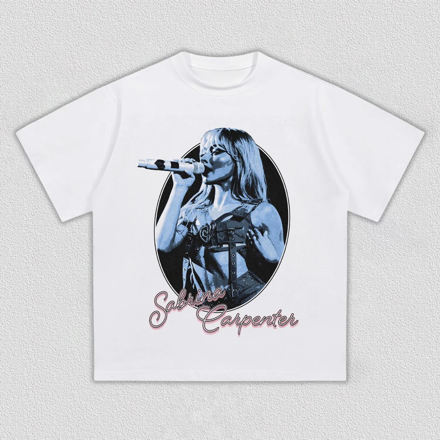 

Sabrina Carpenter Concert Graphic T-Shirt Men Women Casual Cotton Pop Singer Streetwear Fan Merch Top S разноцветный