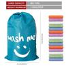 Nylon Laundry Bag Travel Storage Pouch Machine Washable Dirty Clothes Organizer Folding Wash Drawstring Bag Bathroom Accessories