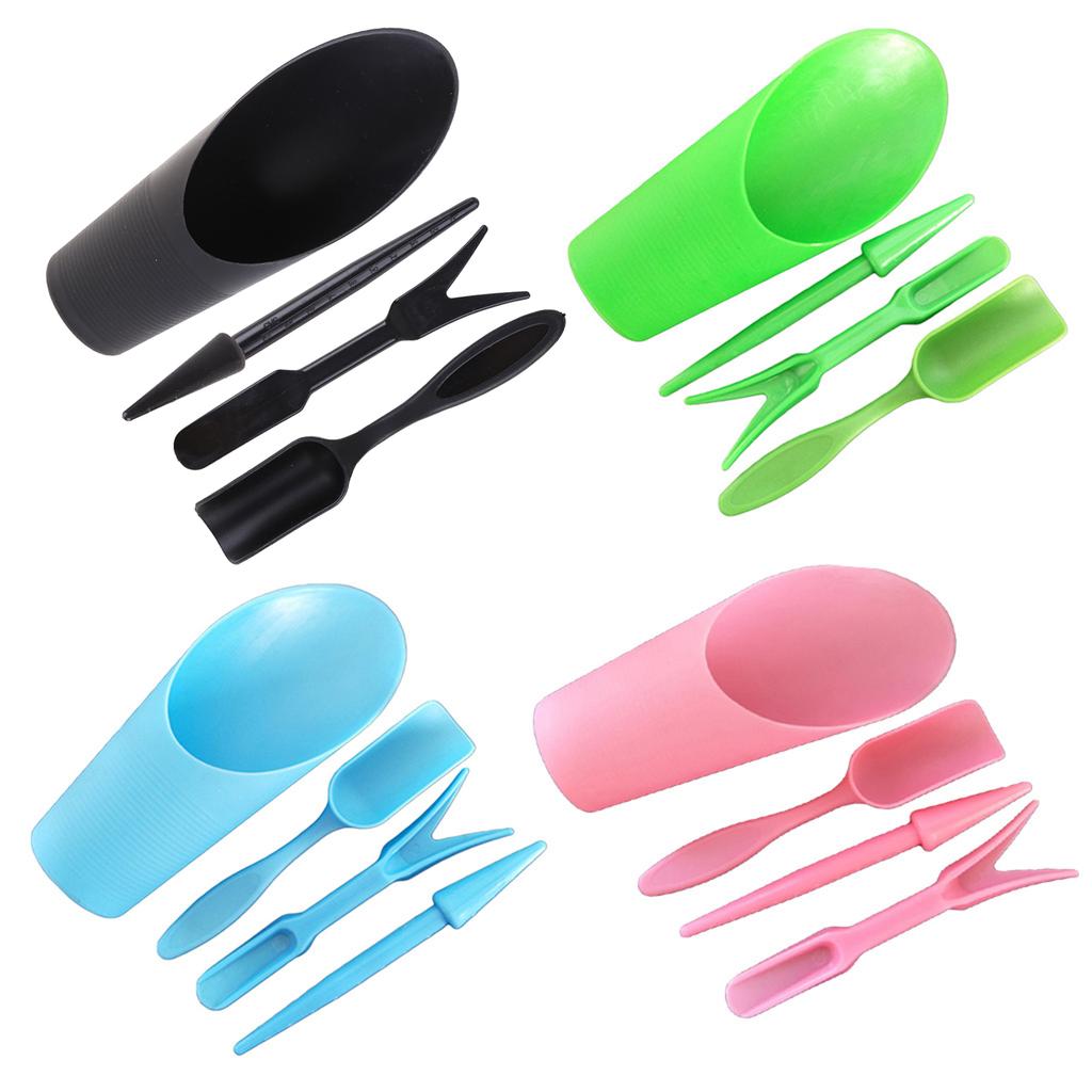 4Pcs Garden Planter Kit Sowing Shovel Scoop Bucket Bonsai Seedling Drilling Tool