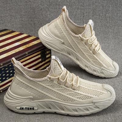 Mode Nouveaux Hommes Mesh Respirant Baskets Décontractées Antidérapantes Résistantes à l'Usure Ultralégères Chaussures de Course d'Extérieur Zapatillas Deportivas