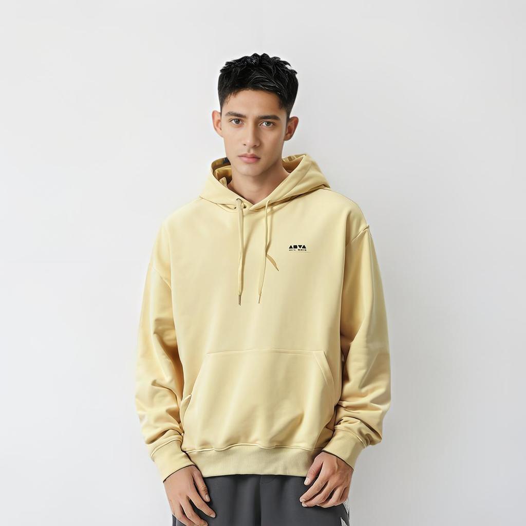 Anta Comfortable Breathable Loose Hoodie With Letter Print Men Tops Hao-Yu-Yellow 152448711N-2