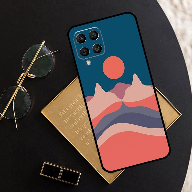 Cat Mount Fuji Japan Landscape For Samsung Galaxy M16 M06 M12 M13 M14 M15 M35 M55 M34 M54 M33 M53 M21 M31 M11 M32 M52 Case