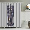 Gothic Angel Shower Curtain Dark Victorian Home Decor Vintage Halloween Bathroom Set Spooky Ethereal Wall Art