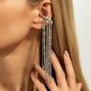 1/2Pcs Fashionably Simple Pearl Long Tassel Ear Cuff Ear Bone Clip Without Ear Hole For Women Fashion Statement Earrings Jewelry