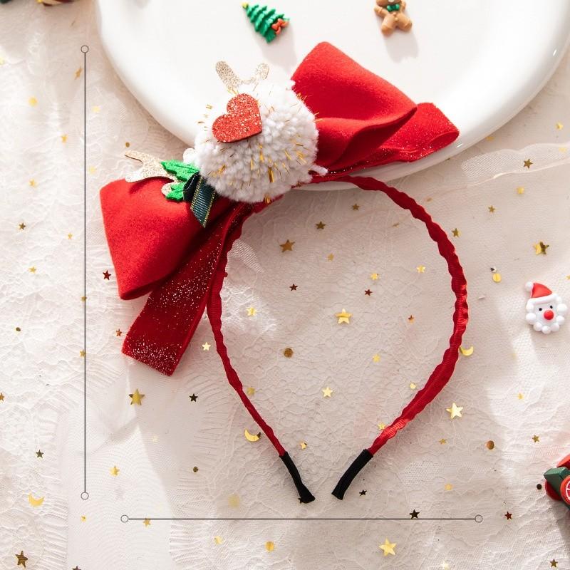 Christmas Deer Headband With Glitter Antlers For Holiday Party Decor And Celebrations