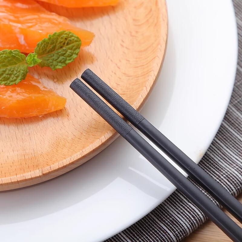 Hochwertige rutschfeste Legierungs-Essstäbchen, 10 Paar