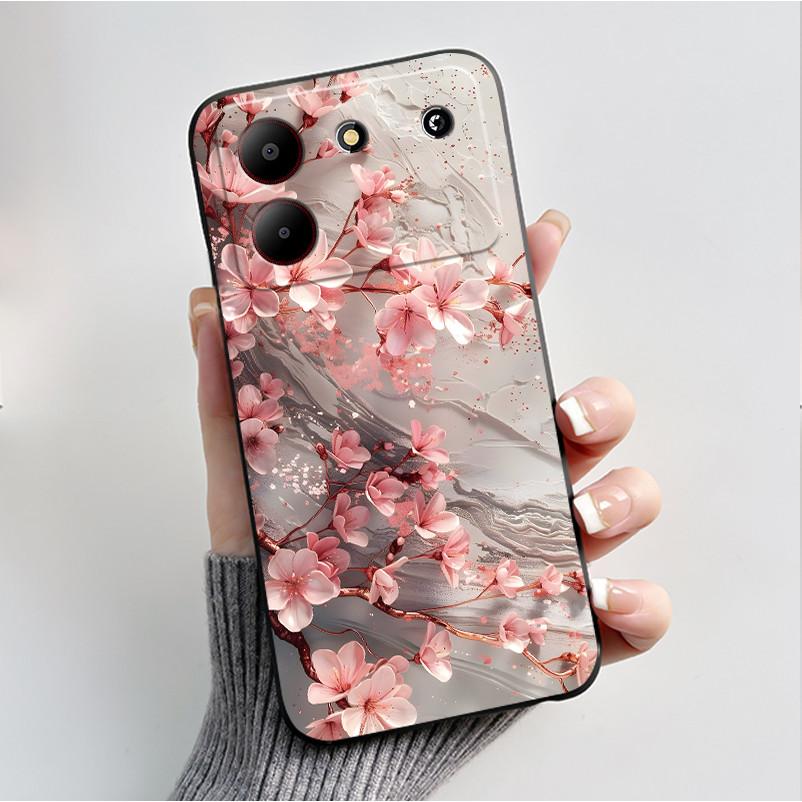 For ZTE Blade A54 Case Protective Soft Silicone Flower TPU Covers for ZTE BladeA54 4G Bumper For Blade A34 A 54 Phone Cases Bag