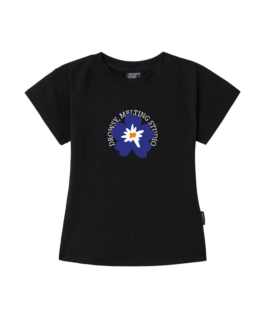 Deulousi Dw Blue Daisy Slim Fit Short Sleeve T-Shirt 2 Colors
