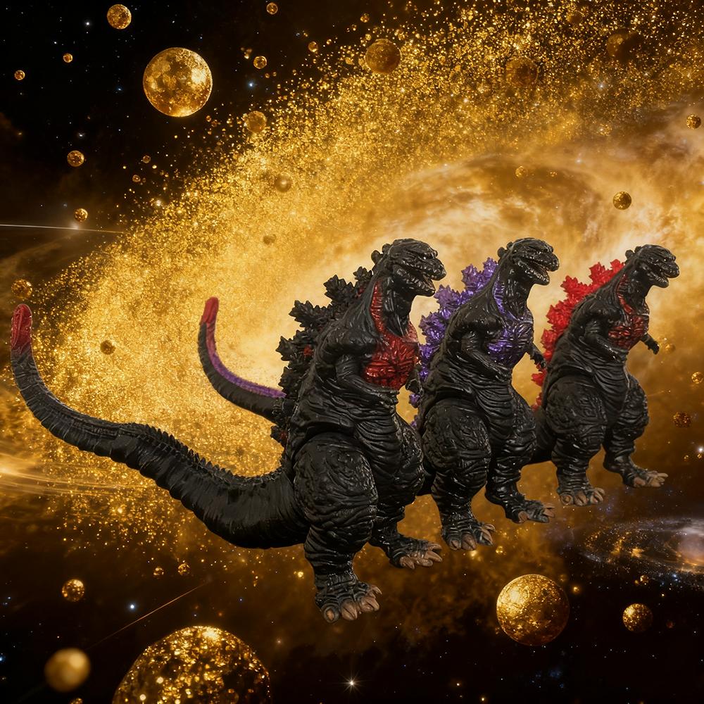 3 Farben Godzilla Film Actionfigur Shin Godzilla Roter Lotus Weichgummi Modell 17cm Monster Dinosaurier Kinderspielzeug Bewegliche Puppe Geschenke