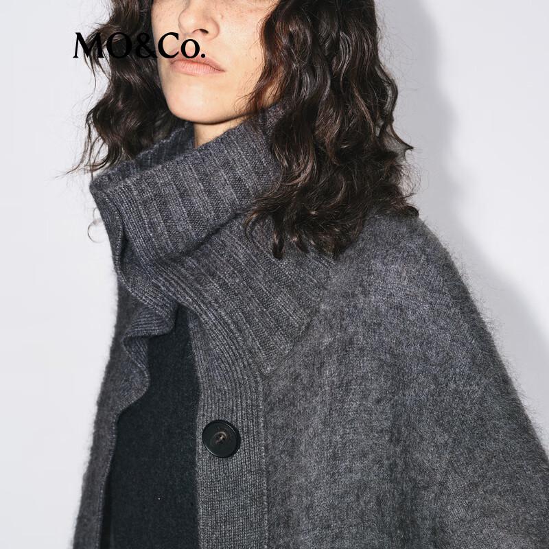 MO&Co. Yak Wool Blend Belted Sweater Coat