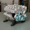 V8 Car Engine Model Realistic Resin 8-Cylinder Auto Engine Decoration Home Office Desktop Ornament Kids Science Learning Educational Toy