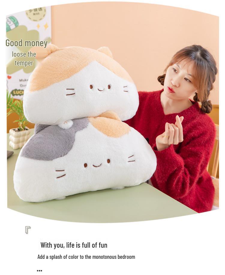 Calico Cat Plush Toy Pillow - Long, Cute, and Huggable Doll for Girls