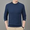 Autumn Winter Solid Color Sweater Men's Woolen Sweater Thickened Round Neck Base Warm Knitted Sweater