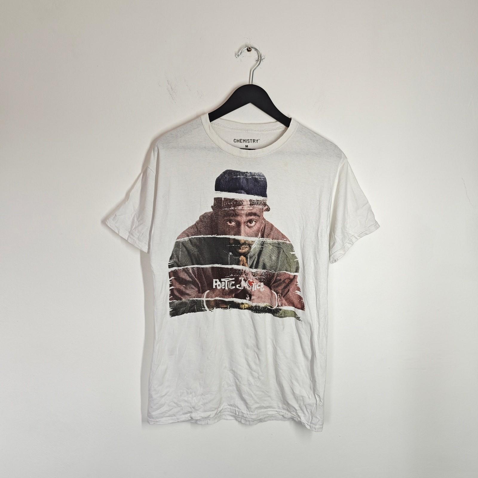 Chemistry T-Shirt White Mens Medium Poetic Justice Graphic Tee Front Print L