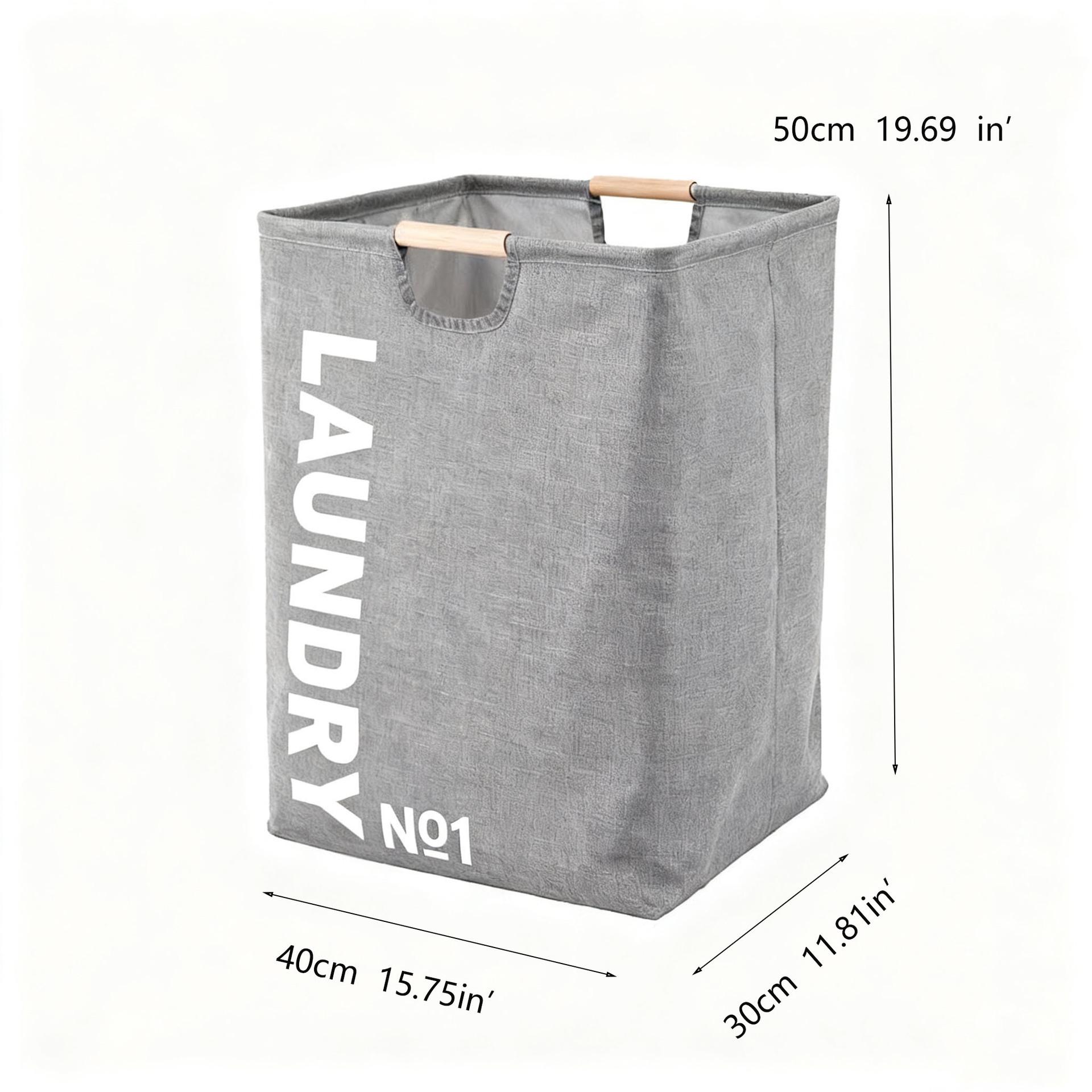 

Foldable Large-Capacity Waterproof Fabric Laundry Hamper 40x30x50 cm, 60L