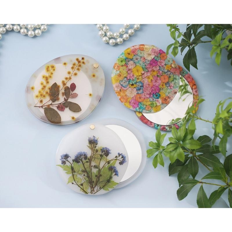 Convenient Silicone Mold Glass Silicone Molds Makeup Glass Molds Glass Cover Resin Molds for Rotating Makeup Glass