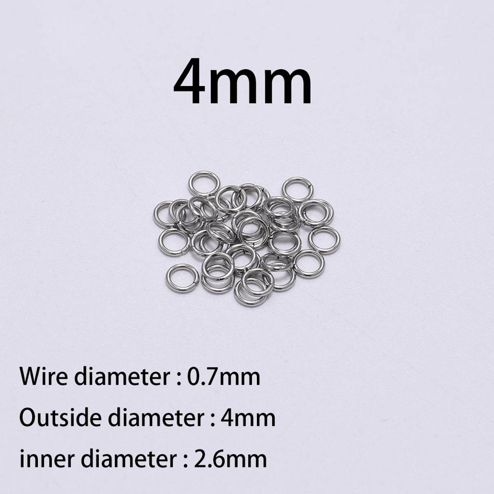 100-200Pcs/Lot Stainless Steel Split Ring Open Jump Rings Connectors For DIY Jewelry Making Findings Connectors Accessories