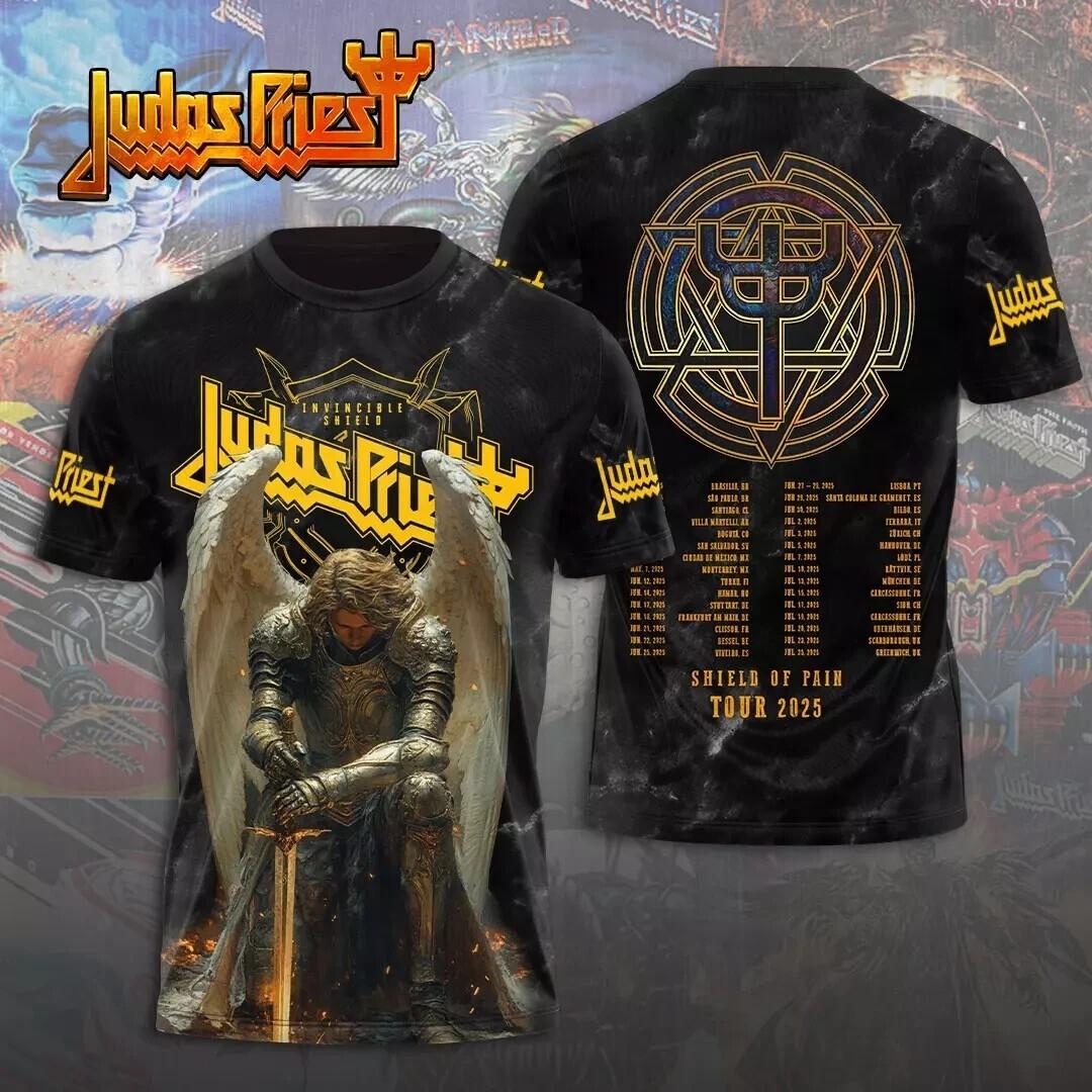 Judas Priest Shield Of Pain Tour 2026 3D T-Shirt XXXXL