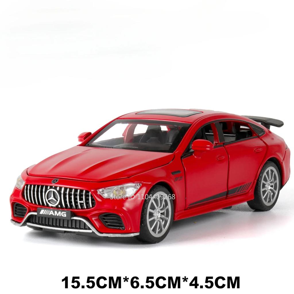 1:32 Scale 300SL GT63 Car Model Toy Doors Opened Sound Light Pull Back Diecast Metal Vehicles Models Collection Kid Gifts
