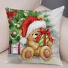50 Style Merry Christmas Cushion Cover Decor Cute Cartoon Santa Claus Snowman Pillow Case Soft Plush Pillowcase for Sofa Home