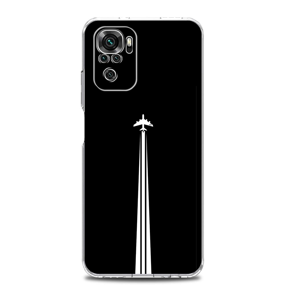 Phone Case For Xiaomi Redmi Note 14 13 12 4G 9S 9 10 11 Pro Plus 5G 14C 13C 12C 10C 9A Clear TPU Cover Aircraft Plane Airplane