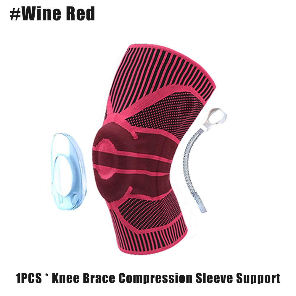 Ginocchiera Compressione con Supporto a Molla in Gel di Silicone per Menisco Strappato Artrite Corsa Stabilizzatore Rotula Uomo