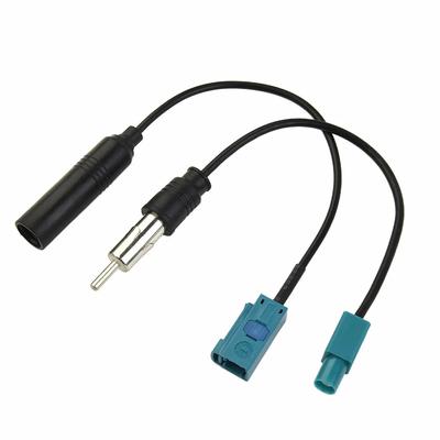 2x Adaptateurs de Câbles d'Antenne Radio Stéréo de Voiture Pour Fakra- Z Mâle Vers Fiches DIN Convertisseur Pour Autoradios Stéréo Antennes Radio de Voiture