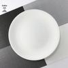 Nordic Style Minimalist White Ceramic Round Dining Plate