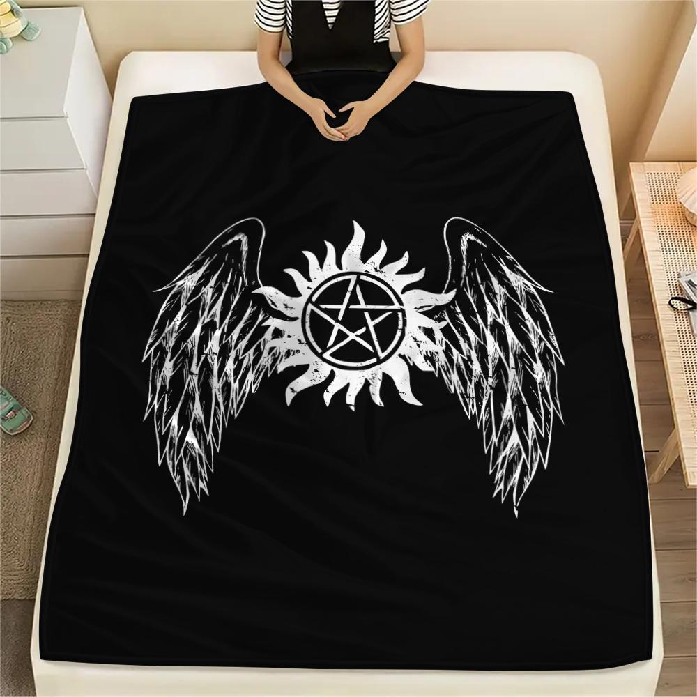 1 st Dean Winchester Tryck Flanellfilt, Högkvalitativ Alla Årstider, Heminredning, Värme och Komfort, Perfekt för Julklappar