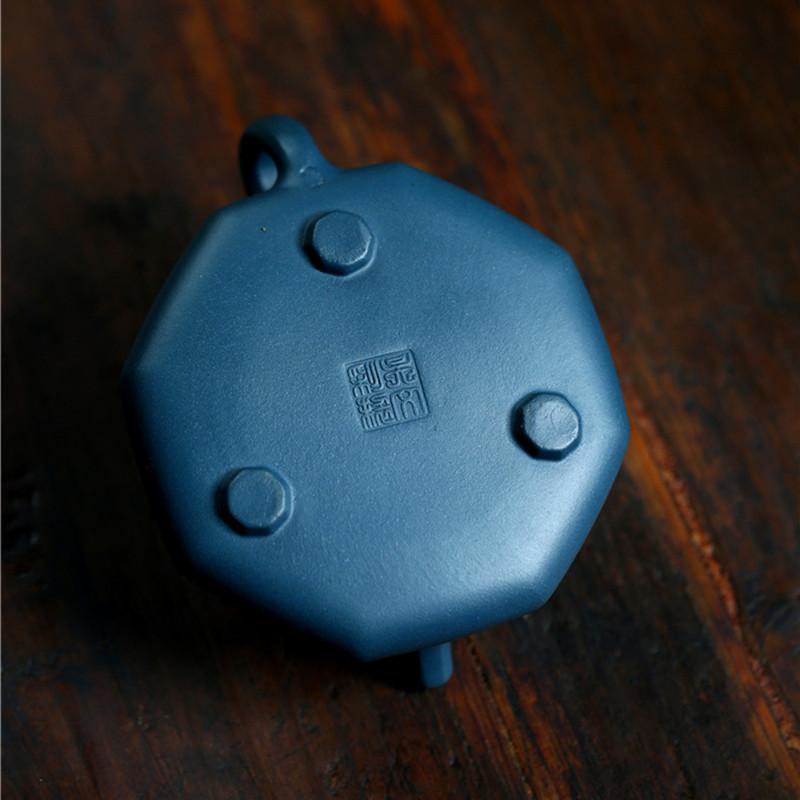 190ml Boutique Yixing Purple Clay Teapots Raw Ore Azure Mud Stone Scoop Tea Pot Home Filter Octagon Kettle Customized Tea Set