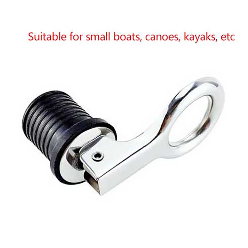 25Mm Marine Drain Plug Adjustable Snap Tight Stainless Steel Rubber Drain Plugs Speed Boat Kayak Motorboat Hardware Accessories