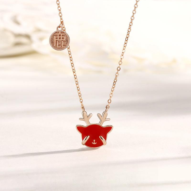 

Чувствительное к температуре изменение цвета имеет ваше ожерелье на всем пути, рога зодиака мультфильм китайский стиль, подвеска в придворном стиле для женщин