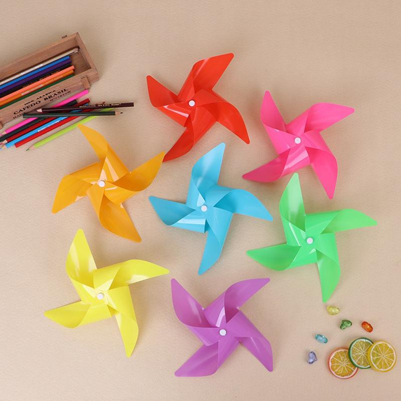 20PCS/Pack 19CM Size Windmills Assorted Mix Multiple Colors Self-assembly Windmill Party Decoration Game Props Carnival Gift ZYF